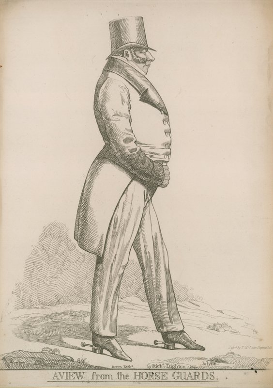 Sir Robert Bolton; Een uitzicht vanaf de Horse Guards door Richard Dighton