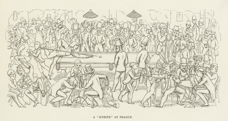 Een Kneipe in Praag door Richard Doyle