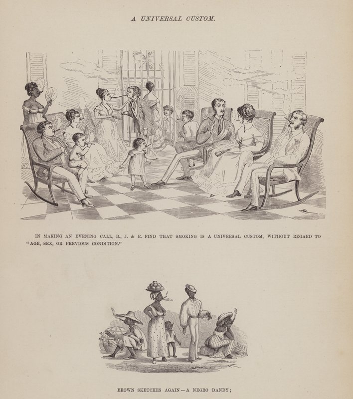 Pagina uit De Amerikaanse Tour van de heren Brown, Jones en Robinson door Richard Doyle