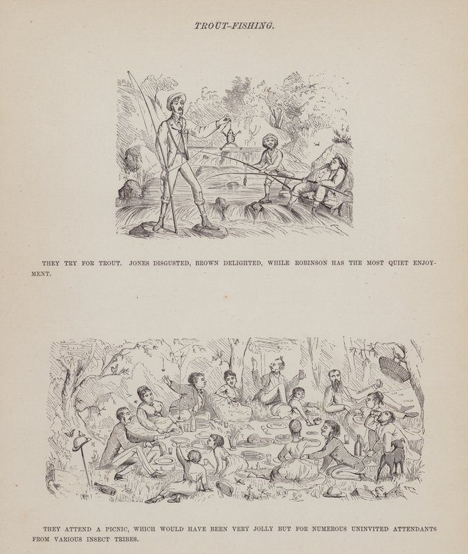 Pagina uit De Amerikaanse Tour van de heren Brown, Jones en Robinson door Richard Doyle