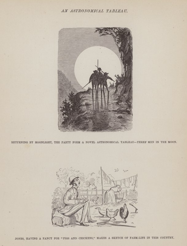 Pagina uit De Amerikaanse Tour van de heren Brown, Jones en Robinson door Richard Doyle