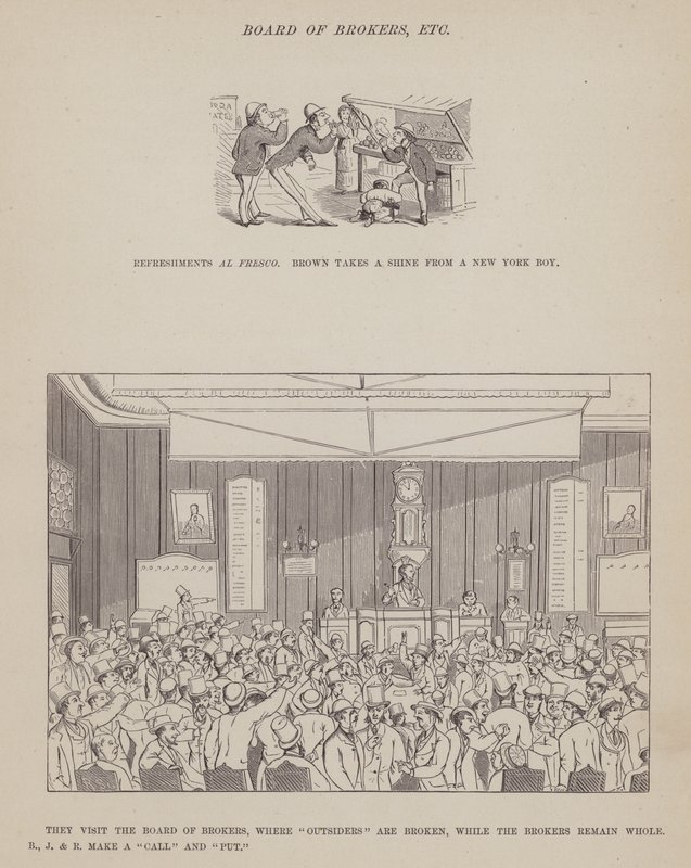 Pagina uit De Amerikaanse Tour van de heren Brown, Jones en Robinson door Richard Doyle