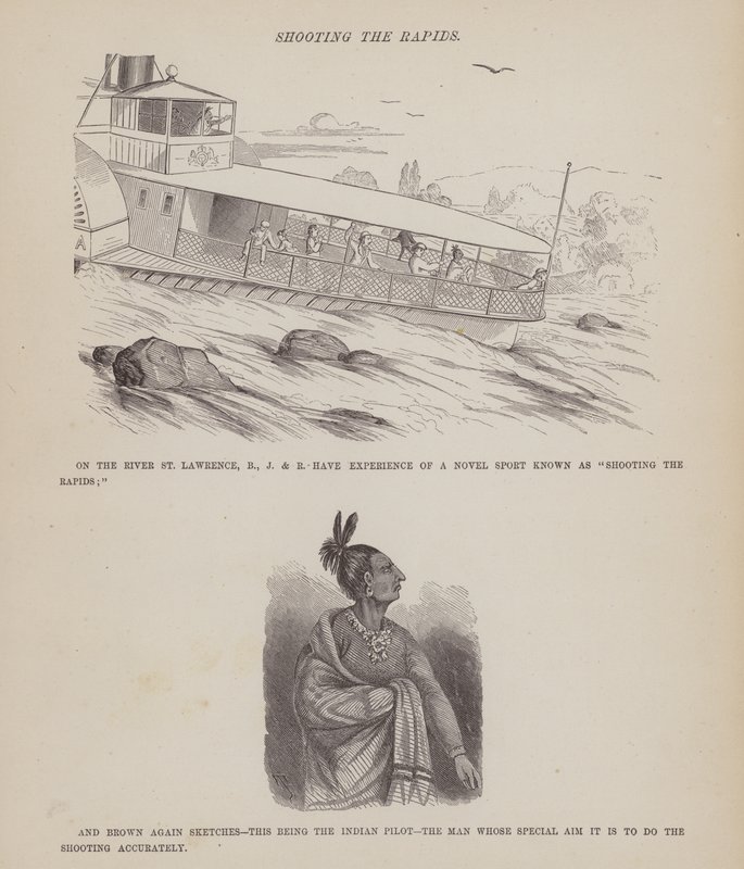 Pagina uit The American Tour of Messrs Brown, Jones and Robinson (gravure) door Richard Doyle