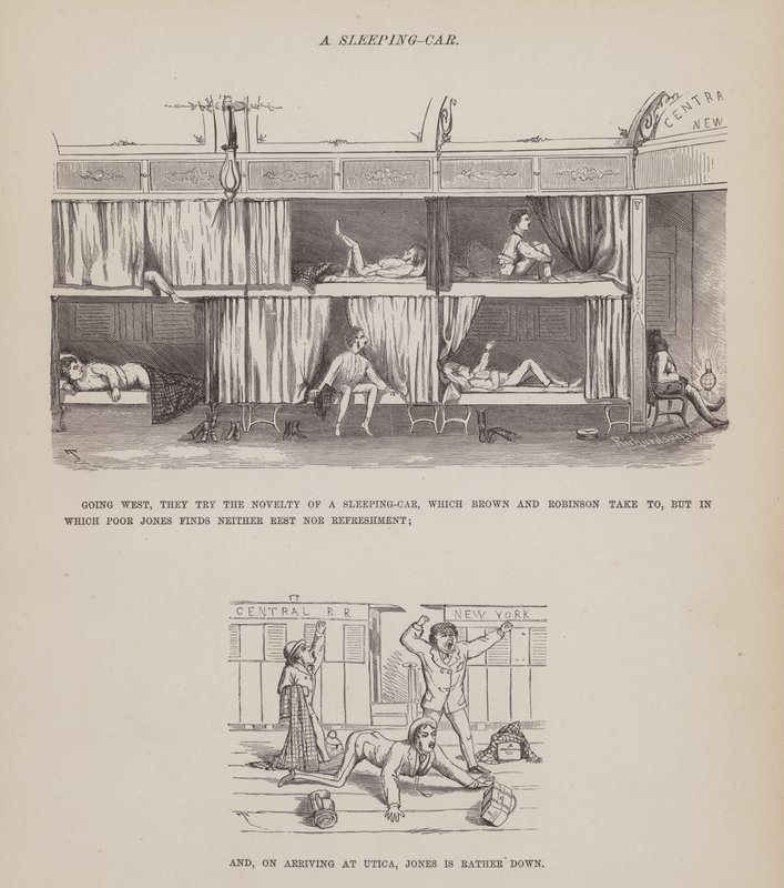 Pagina uit De Amerikaanse Tour van de heren Brown, Jones en Robinson door Richard Doyle