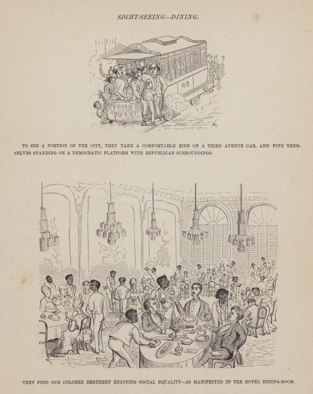 Pagina uit De Amerikaanse Tour van de heren Brown, Jones en Robinson door Richard Doyle