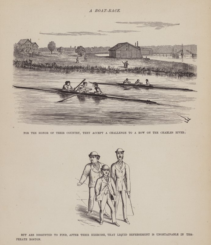 Pagina uit De Amerikaanse Tour van de heren Brown, Jones en Robinson door Richard Doyle