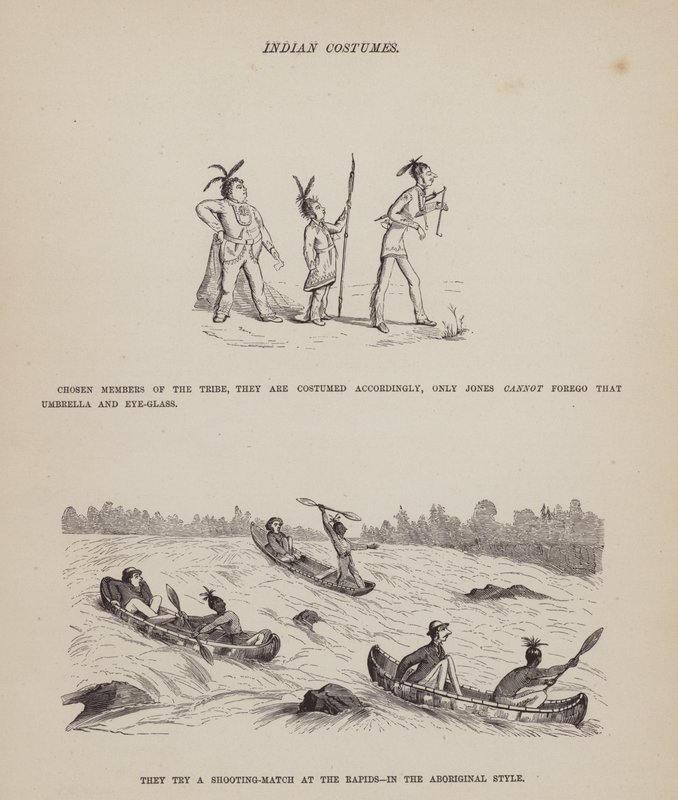 Pagina uit The American Tour of Messrs Brown, Jones and Robinson door Richard Doyle