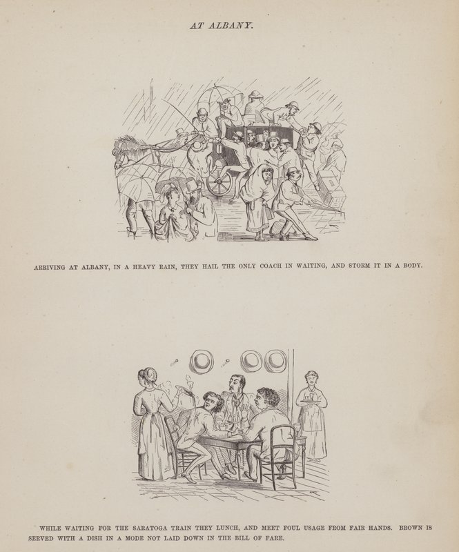 Pagina uit The American Tour of Messrs Brown, Jones and Robinson door Richard Doyle