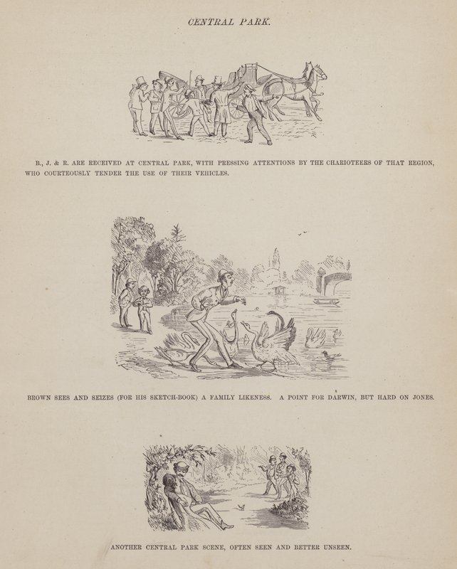 Pagina uit The American Tour of Messrs Brown, Jones and Robinson door Richard Doyle