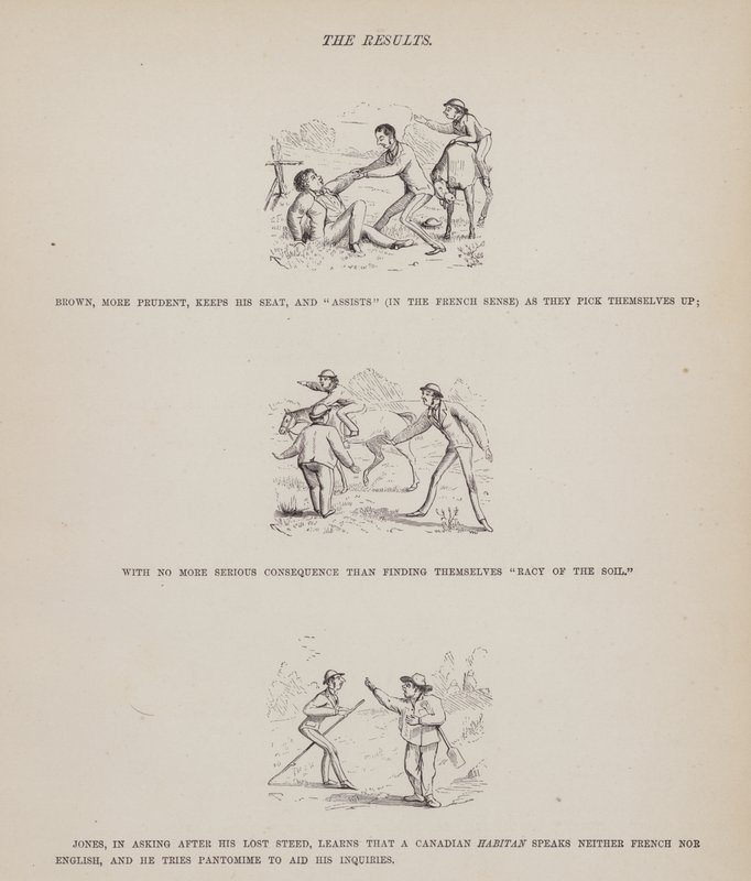 Pagina uit De Amerikaanse tour van de heren Brown, Jones en Robinson (gravure) door Richard Doyle