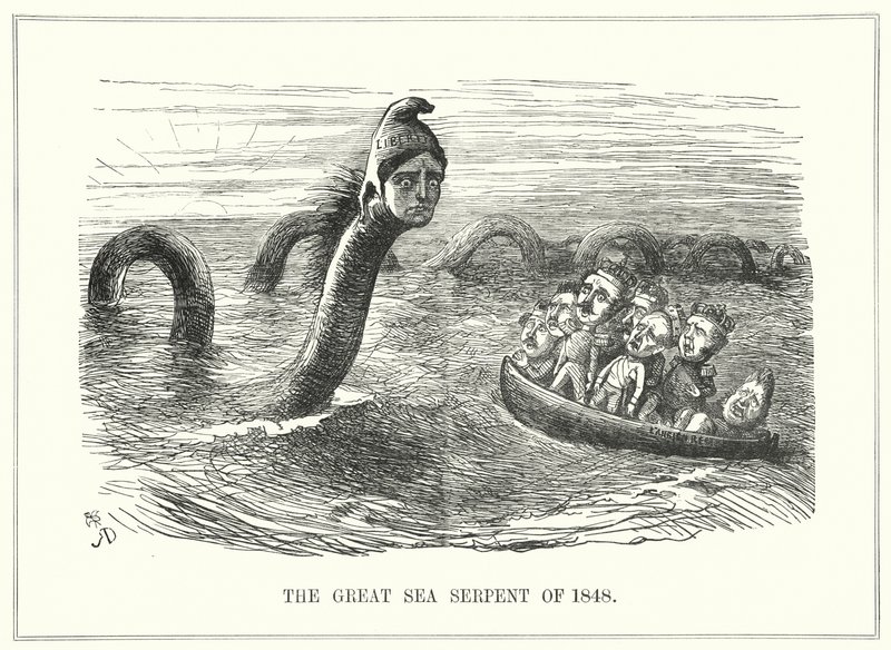 Punch cartoon: Revoluties van 1848 door Richard Doyle