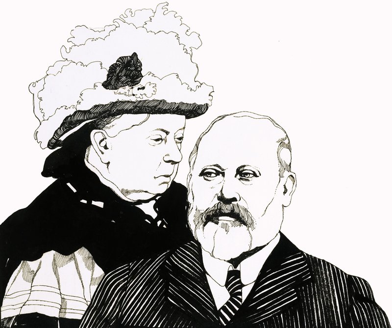 Koningin Victoria en de Prins van Wales, de latere koning Edward VII door Richard Hook