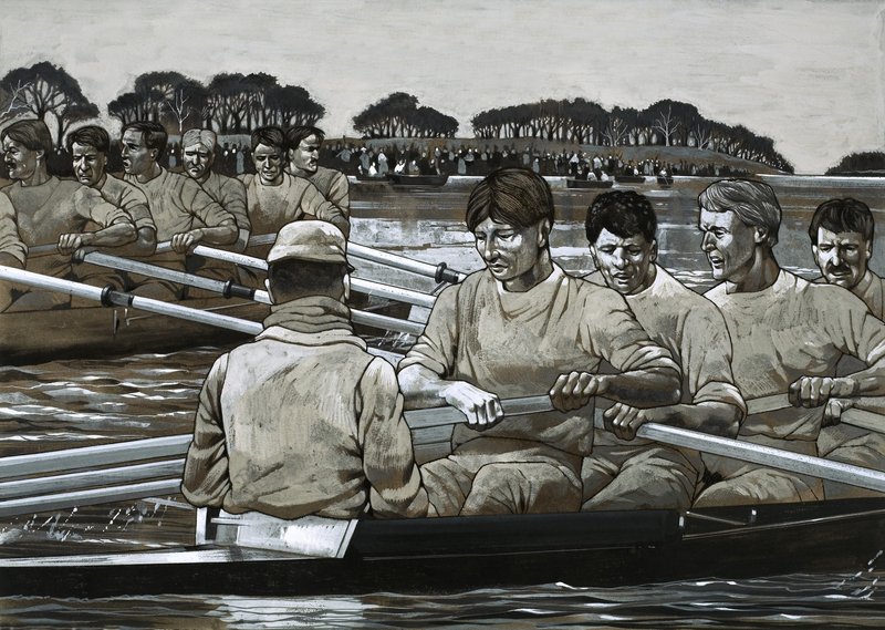 De Oxford vs. Cambridge bootrace door Richard Hook