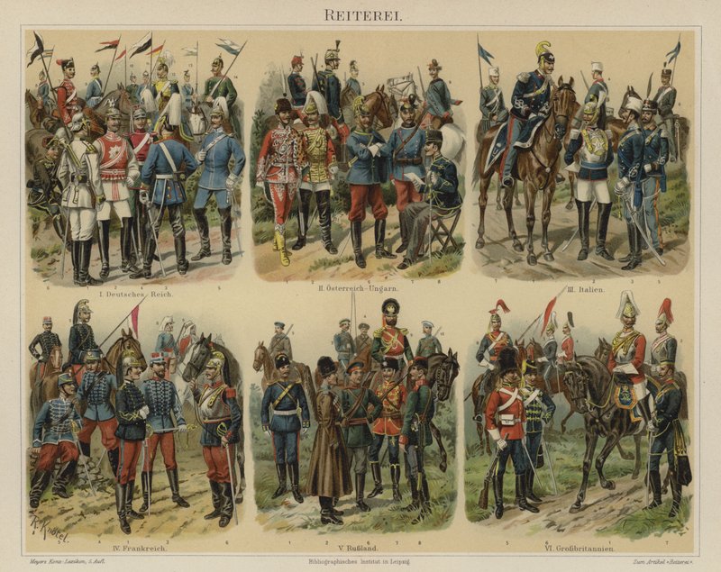 Cavalerie van Europese legers door Richard Knotel