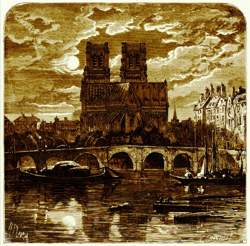 Kathedraal van Notre Dame, illustratie uit 
