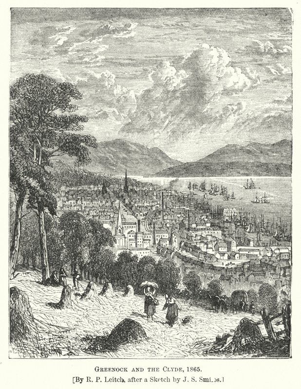Greenock en de Clyde door Richard Principal (after) Leitch