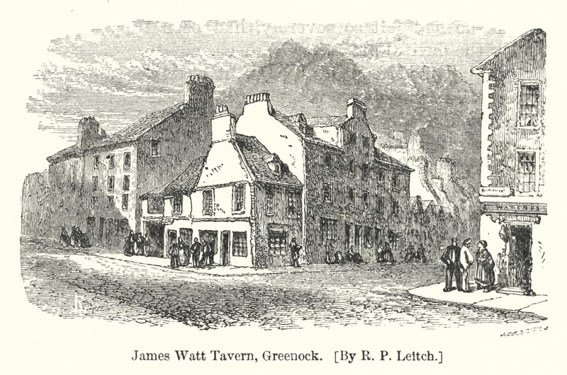 James Watt Tavern, Greenock door Richard Principal (after) Leitch