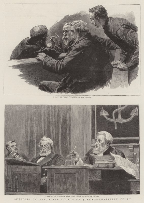 Schetsen in de Koninklijke Rechtbanken, Admiraliteitsrechtbank door Robert Barnes