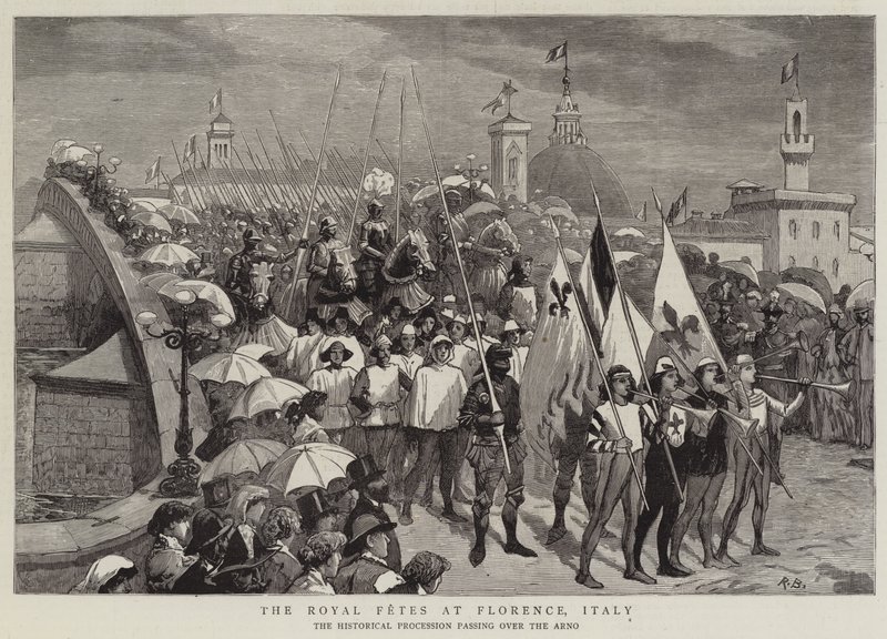 De Koninklijke Feesten in Florence, Italië door Robert Barnes