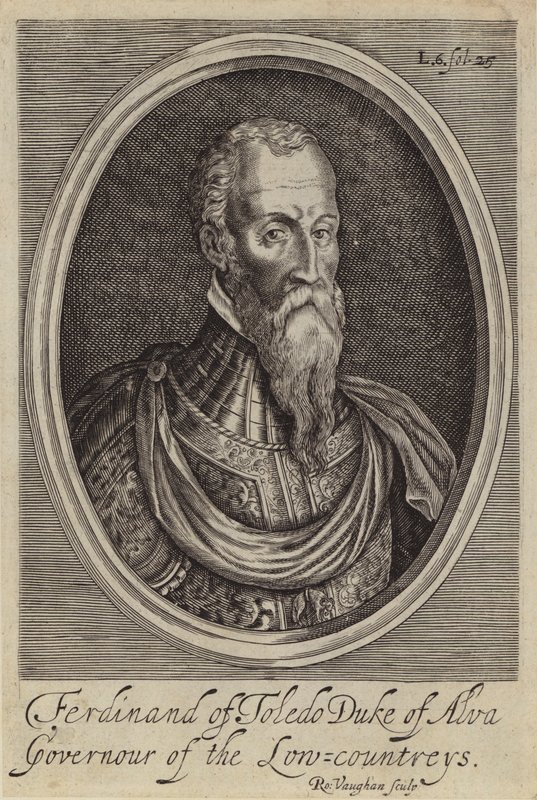 Fernando Alvarez de Toledo, 3e Hertog van Alba, Spaanse generaal en gouverneur van de Spaanse Nederlanden door Robert (after) Vaughan
