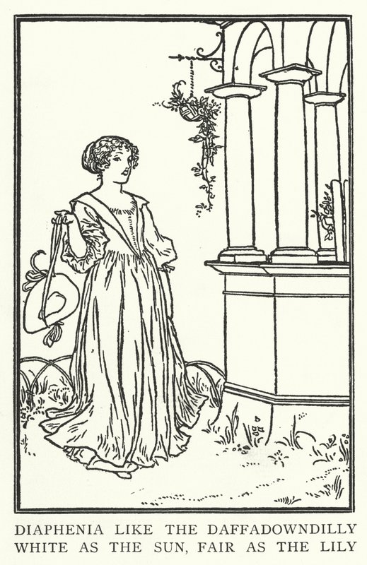 Diaphenia als de narcis, wit als de zon, mooi als de lelie door Robert Anning Bell
