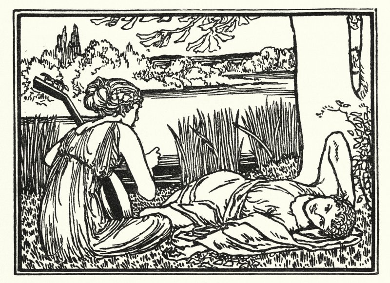 Illustratie voor Gedichten van John Keats: Endymion door Robert Anning Bell