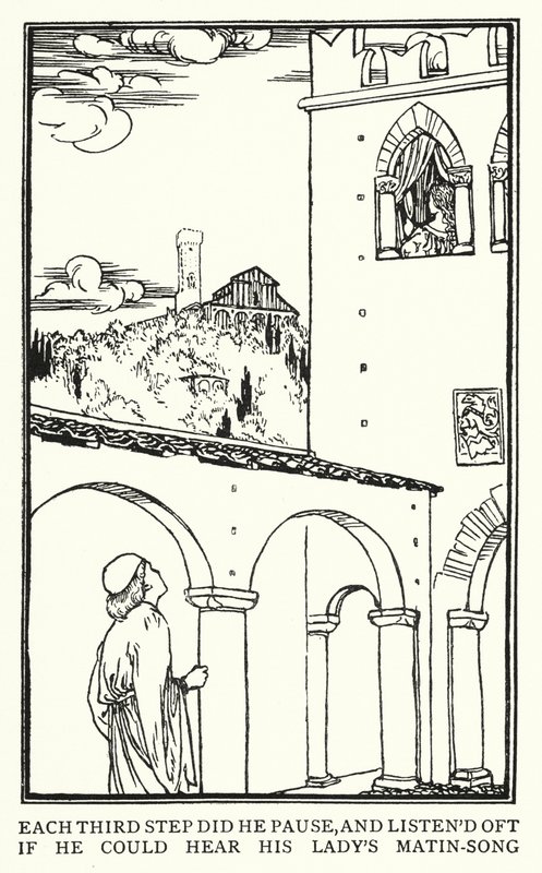 Illustratie voor Gedichten van John Keats: Isabella of De Pot met Basilicum door Robert Anning Bell