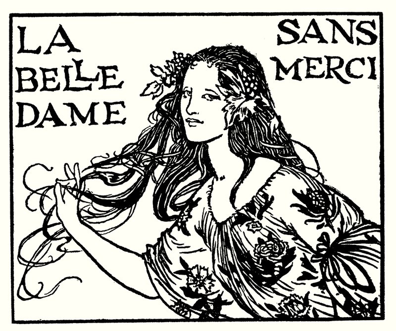 Illustratie voor Gedichten van John Keats: La Belle Dame Sans Merci door Robert Anning Bell