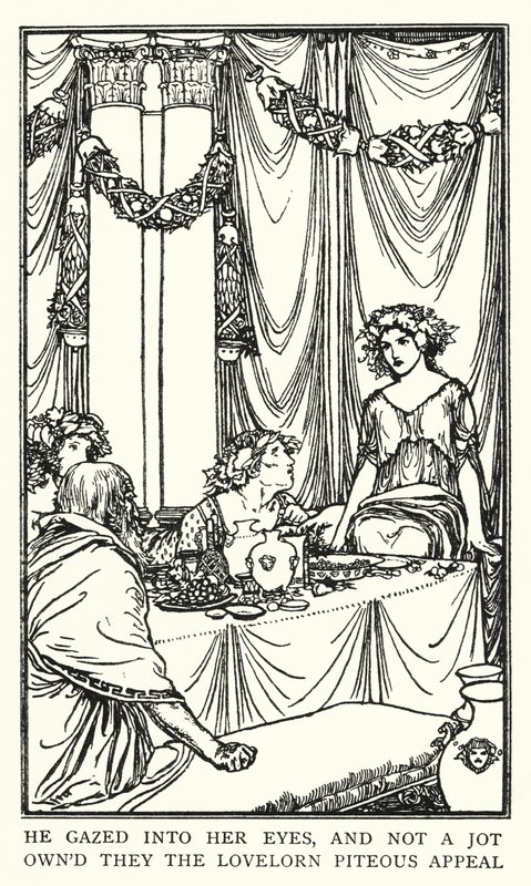 Illustratie voor Gedichten van John Keats: Lamia door Robert Anning Bell