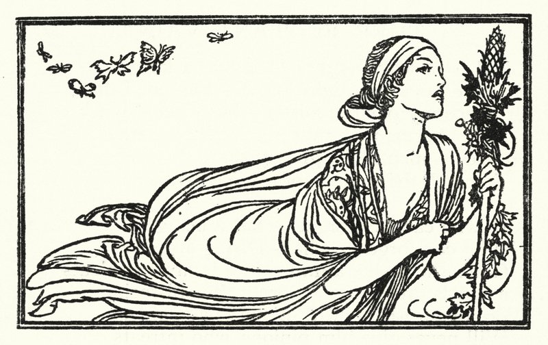 Illustratie voor Gedichten van John Keats: Slaap en Poëzie door Robert Anning Bell