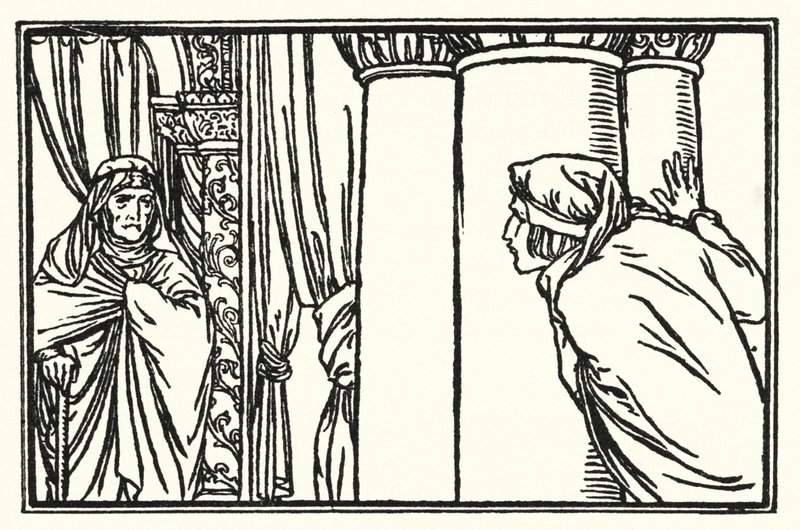 Illustratie voor Gedichten van John Keats: De vooravond van Sint Agnes door Robert Anning Bell