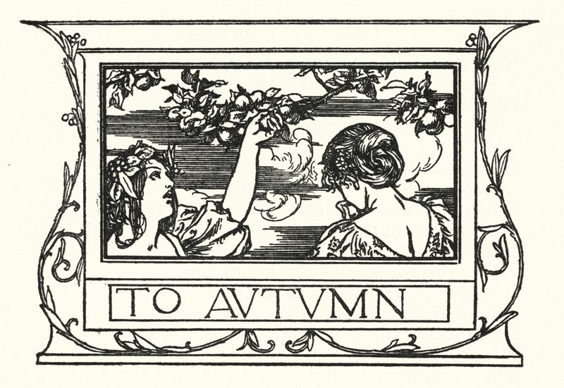 Illustratie voor Gedichten van John Keats: Aan de Herfst door Robert Anning Bell