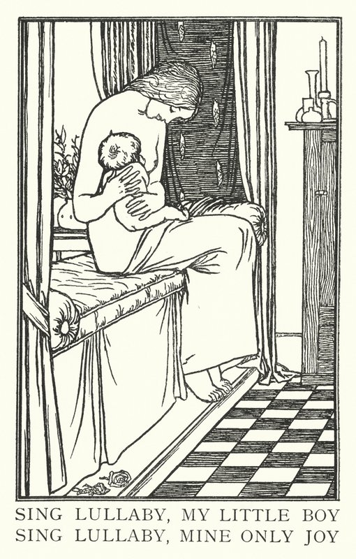 Zing wiegelied, mijn kleine jongen, zing wiegelied, mijn enige vreugde door Robert Anning Bell