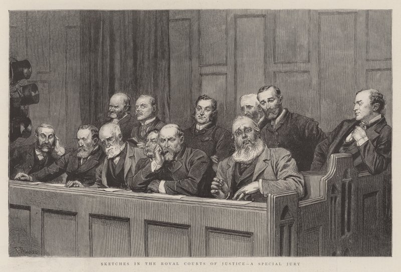 Schetsen in de Koninklijke Hoven van Justitie, een speciale jury door Robert Barnes