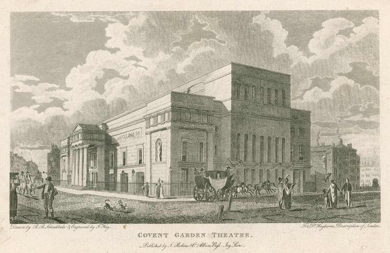 Covent Garden Theater, Westminster, Londen door Robert Blemell Schnebbelie