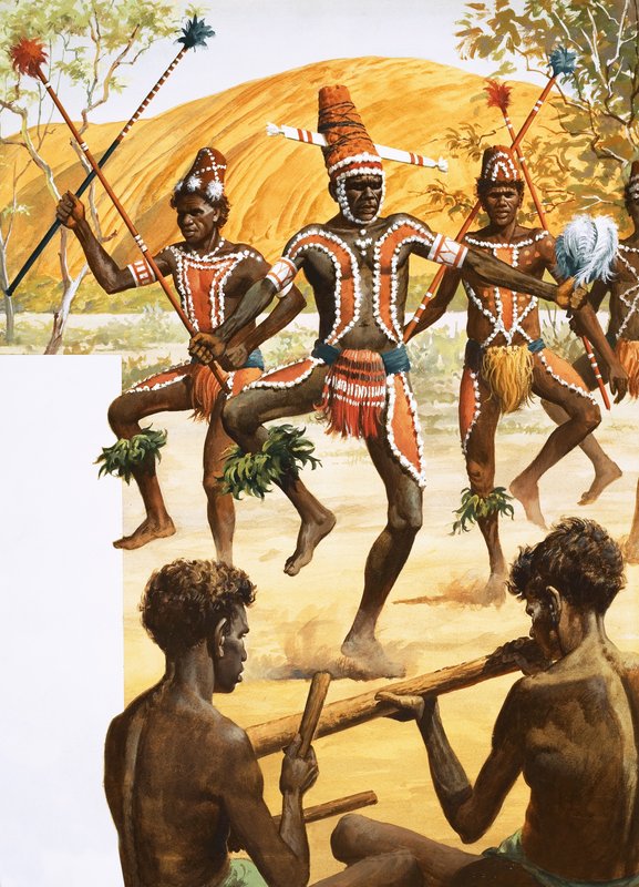 Aboriginaldans door Robert Brook