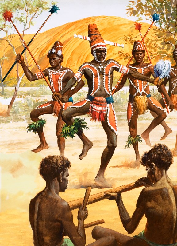 Aboriginaldans door Robert Brook