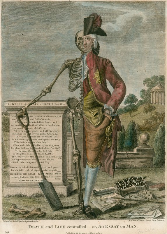Dood en leven vergeleken, of, Een essay over de mens door Robert Dighton