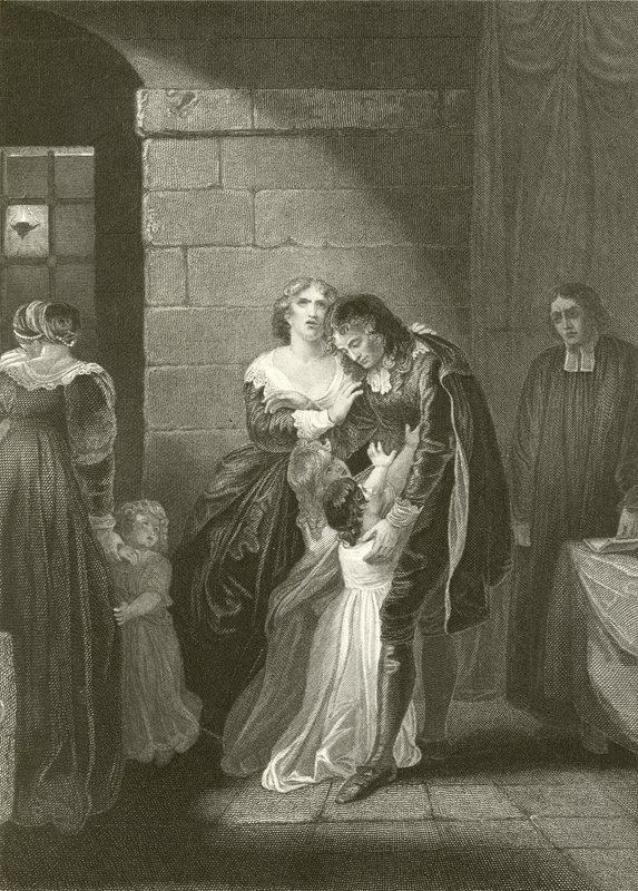 Laatste ontmoeting van Lord William Russell met zijn familie door Robert Smirke