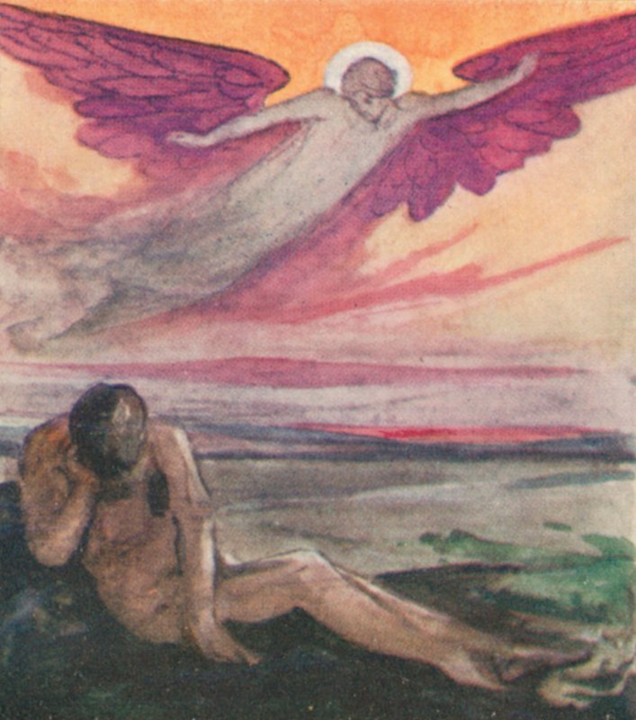 Illustratie voor De Droom van Gerontius door Kardinaal Newman door Robert Traill Rose
