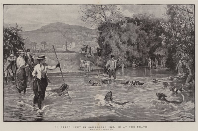 Een Otterjacht in Somerset, bij de Dood door Robert Walker Macbeth