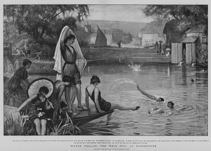 Waterpret, de Weir Pool bij Pangbourne door Robert Walker Macbeth
