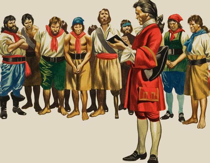 Kapitein Bartholomew Roberts door Ron Embleton