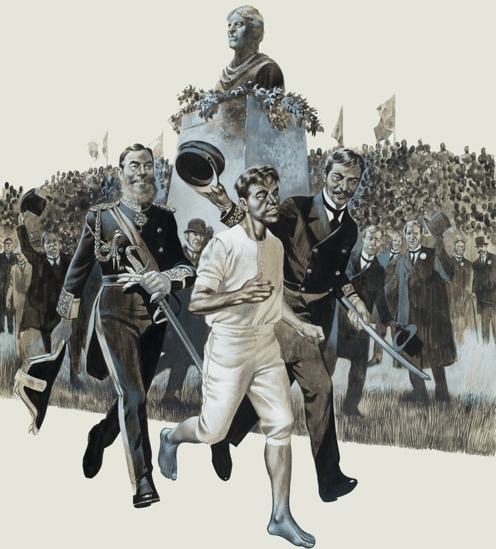 Robbedoes Louis (gouache op papier) door Ron Embleton