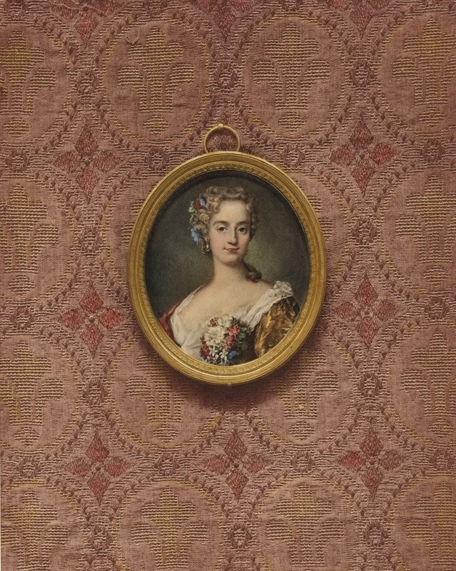 Portret van een onbekende dame door Rosalba Giovanna Carriera