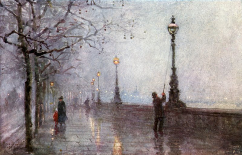 De Laatste Lamp, Thames Embankment door Rose Maynard Barton