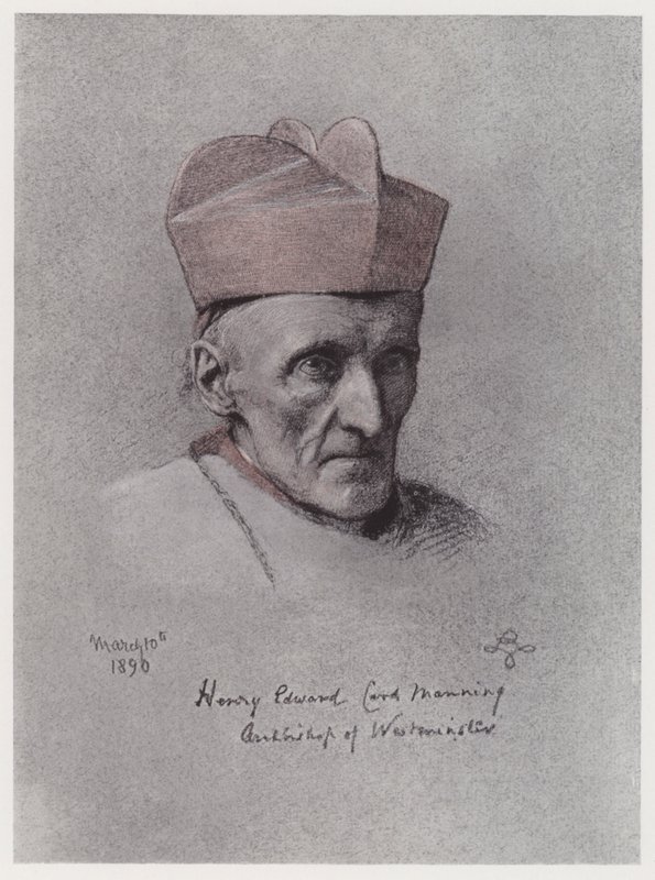 Kardinaal Manning door Rudolf Lehmann