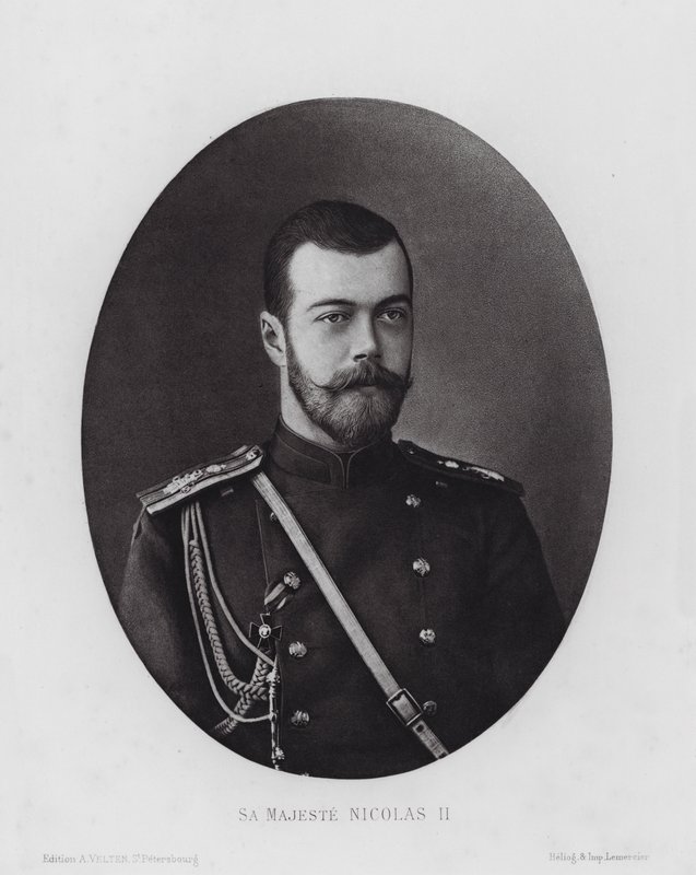 Het Russische leger: Zijne Majesteit Nicolaas II door Russian Photographer (after)