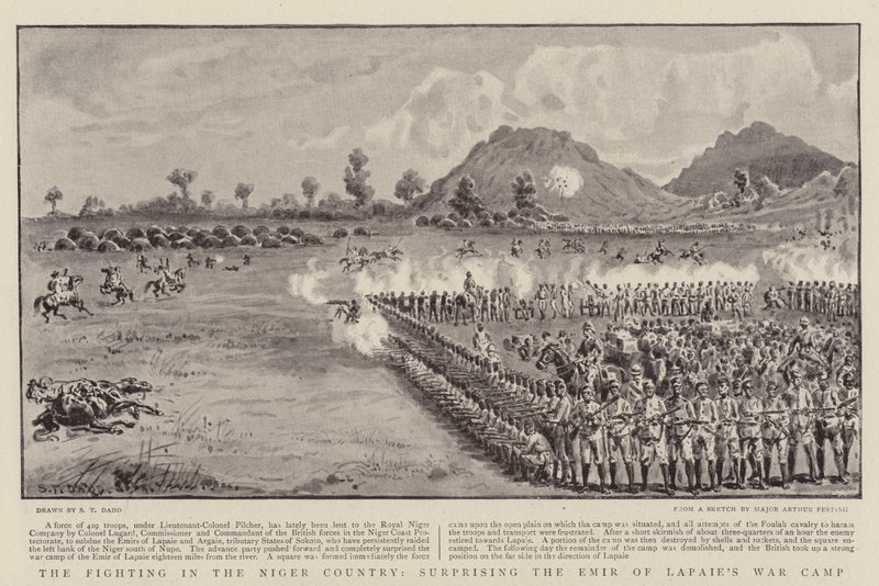 Het Gevecht in het Nigerland, het Verrassen van het Oorlogskamp van de Emir van Lapaie door S.T. Dadd