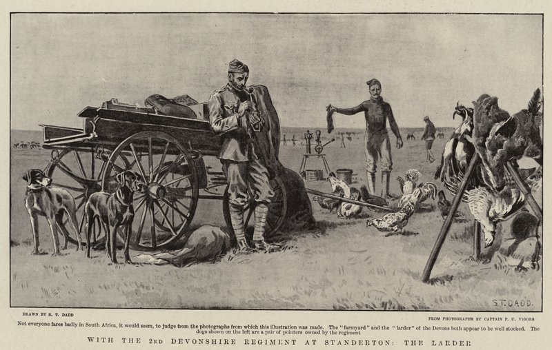 Met het 2e Devonshire Regiment in Standerton, de voorraadkamer door S.T. Dadd